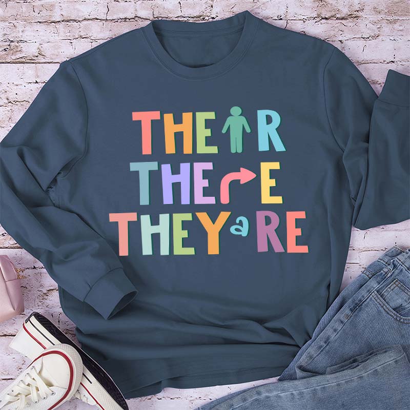 Their There They're English Teacher Long Sleeve T-Shirt