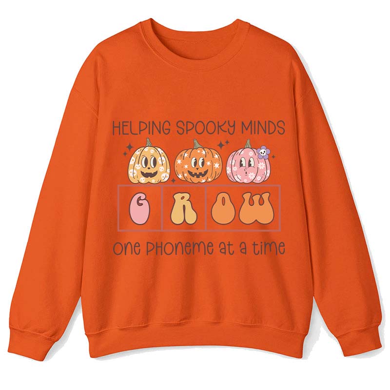 Helping Spooky Minds Grow Teacher Sweatshirt