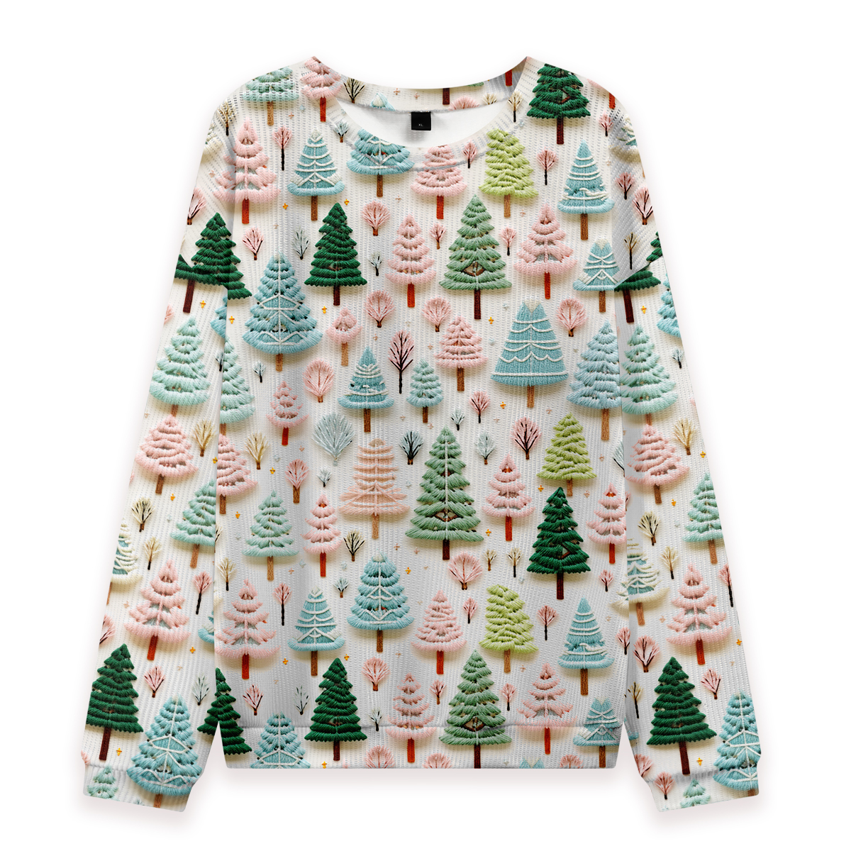 Christmas Tree Teacher Cable Knit Sweatshirt