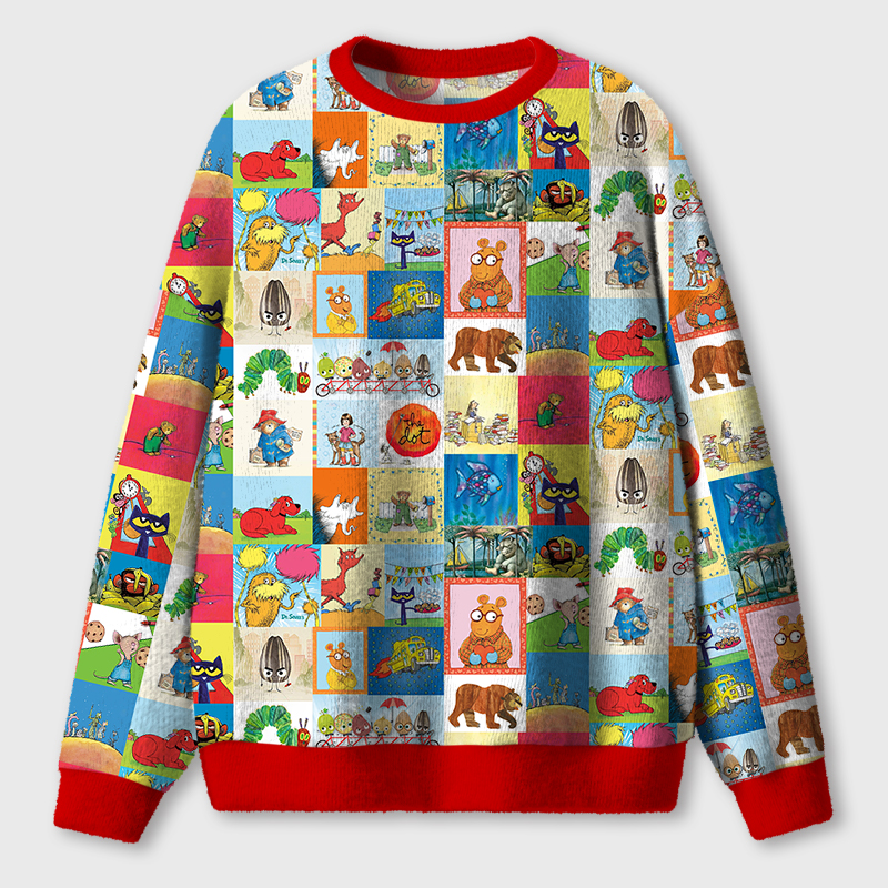 I Still Read Children's Books Teacher Ugly Fluffy Christmas Sweater