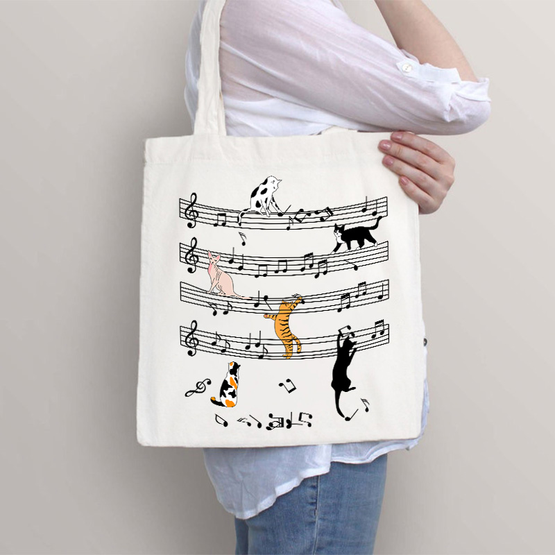 Cats And Music Teacher Tote Bag
