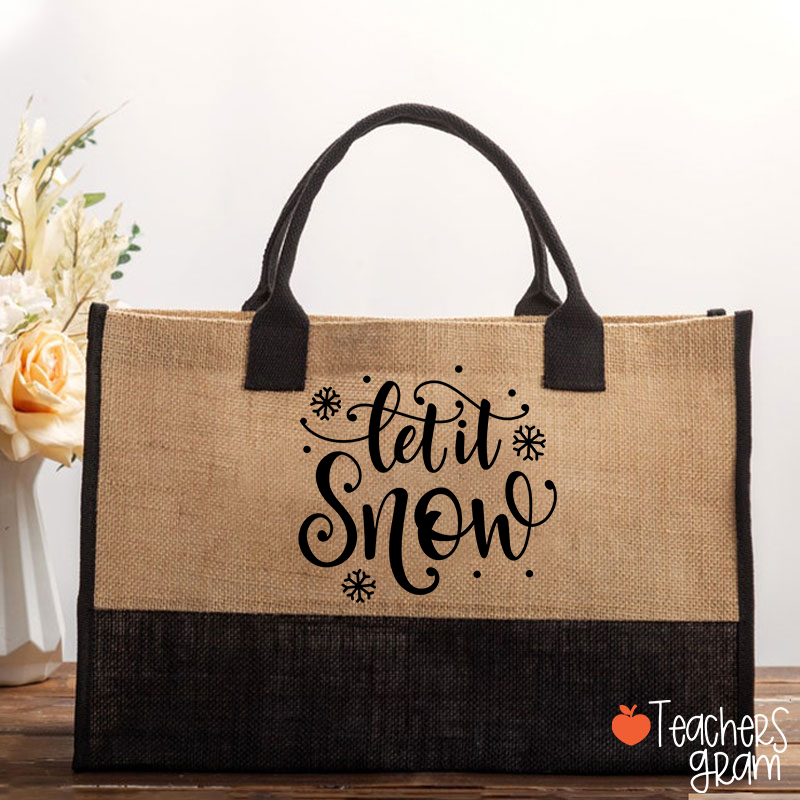 Let It Snow Teacher Cotton Tote Bag