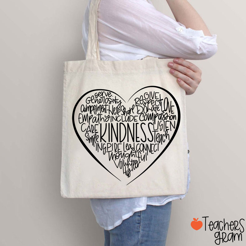 Kindness Teach Smile Teacher Tote Bag