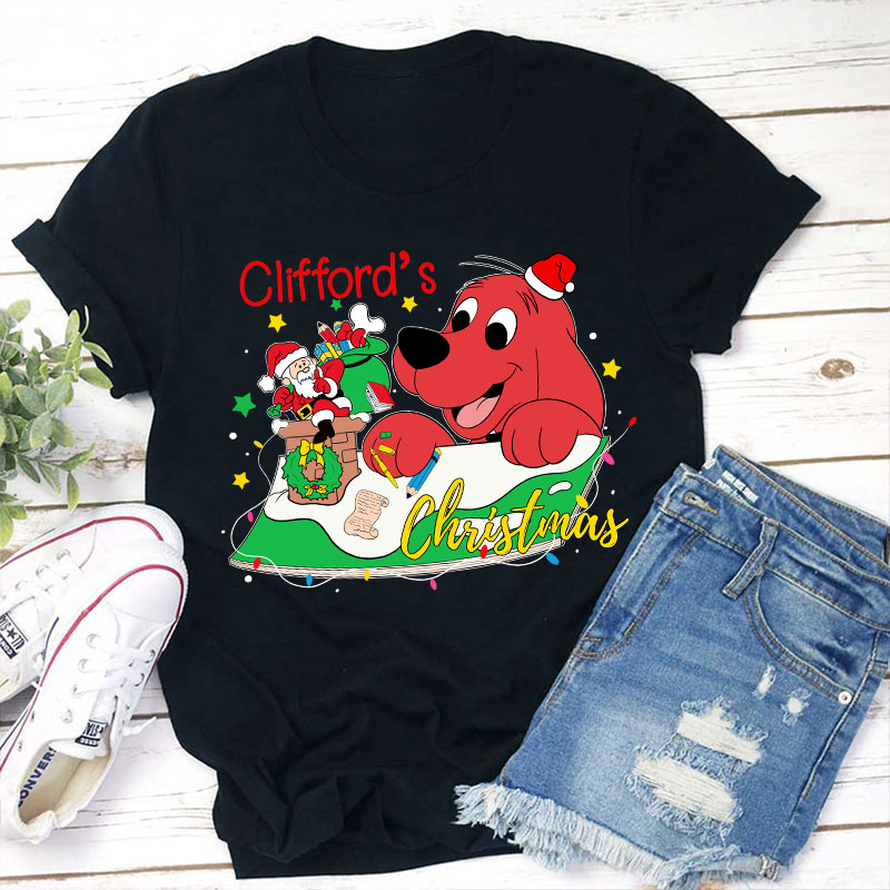 Clifford's Christmas Teacher T-Shirt