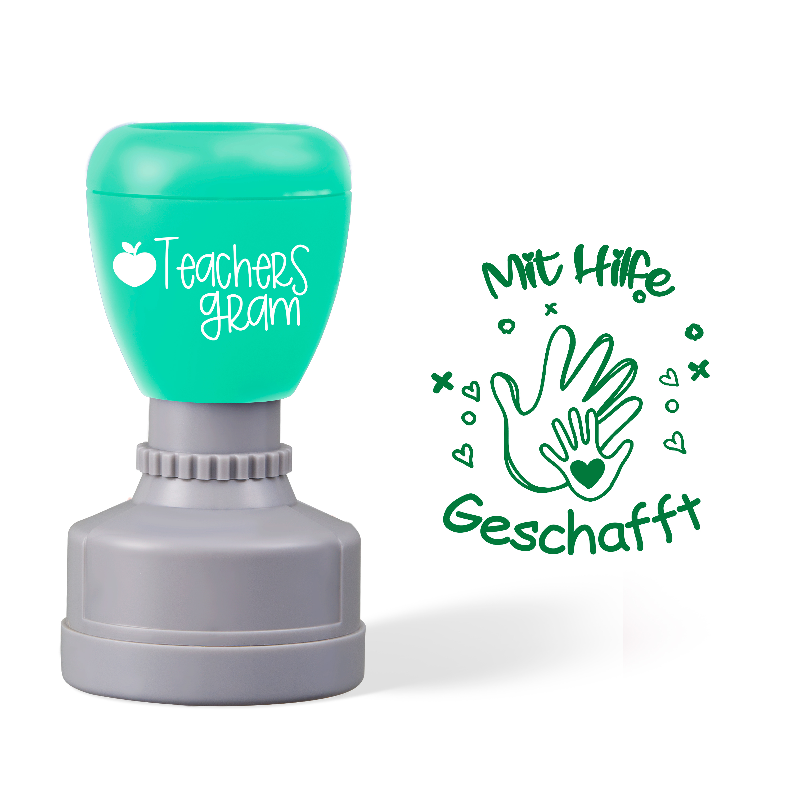 Mit Hilfe Geschafft German Teacher Stamp