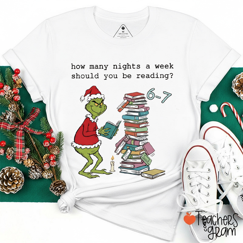 Reading 6-7 Meme Green Guy Teacher T-Shirt