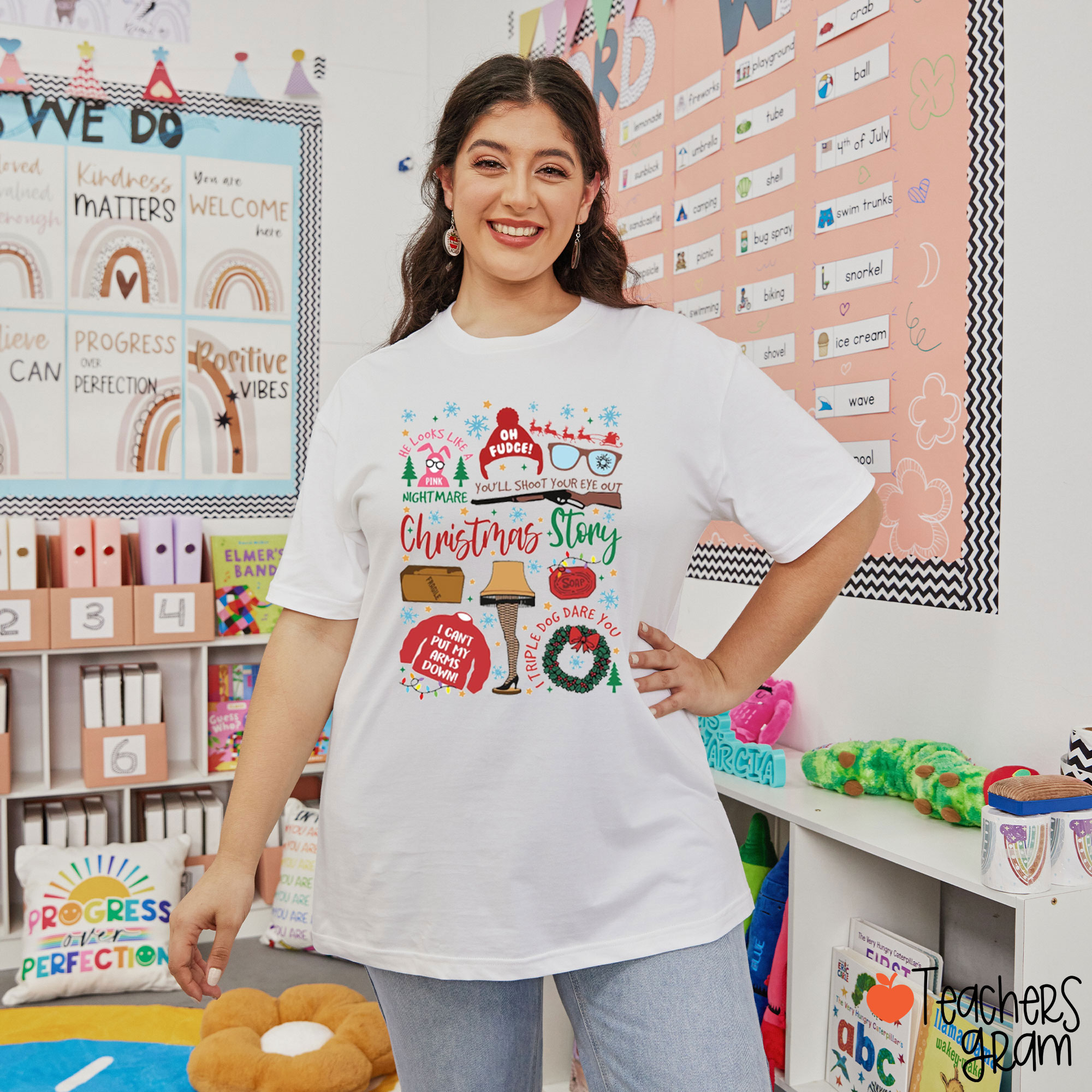 Funny Christmas Story Teacher T-Shirt