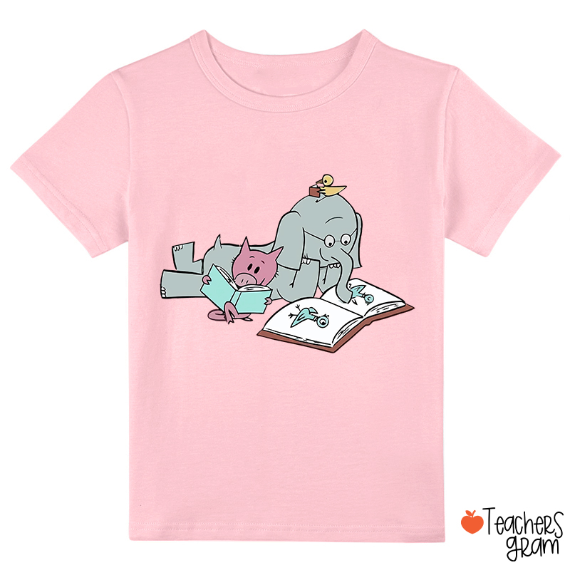 The Elephant And The Little Pig Read Together Class T-Shirt