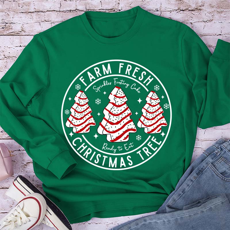 Farm Fresh Christmas Tree Teacher Long Sleeve T-Shirt