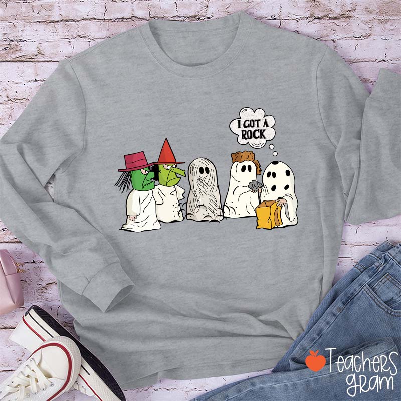 I Got A Rock Halloween Teacher Long Sleeve T-Shirt