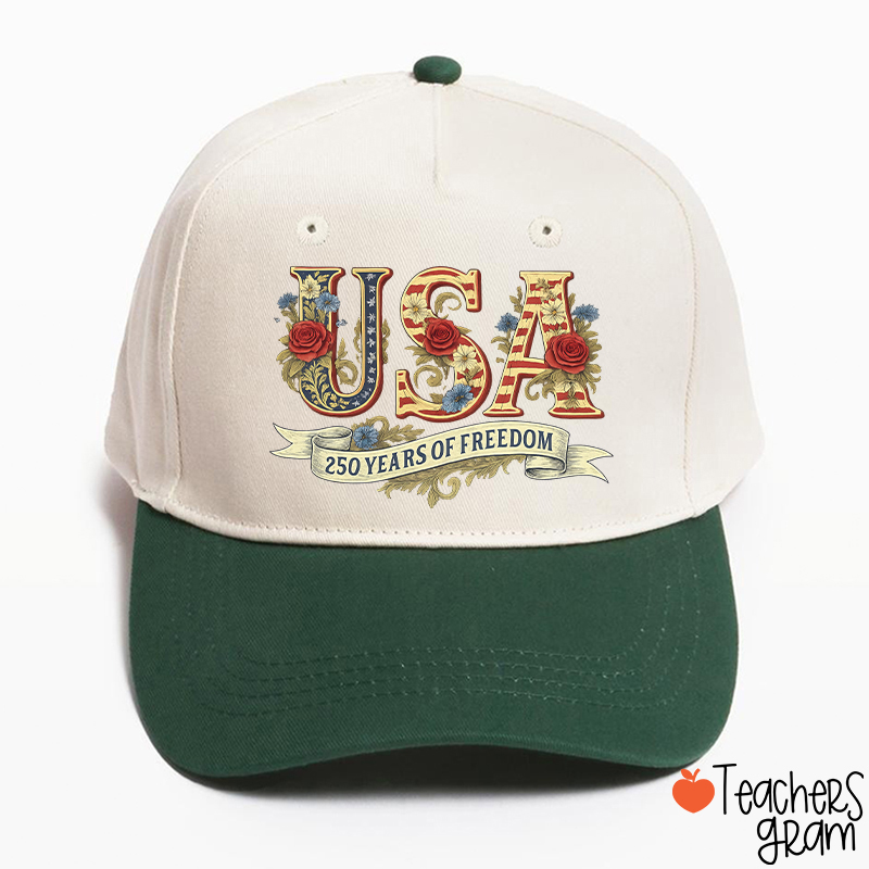 Usa 250 Years Of Freedom Teacher Baseball Cap