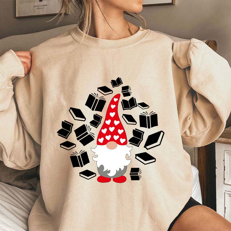 A Bookholic Gnomes Teacher Sweatshirt