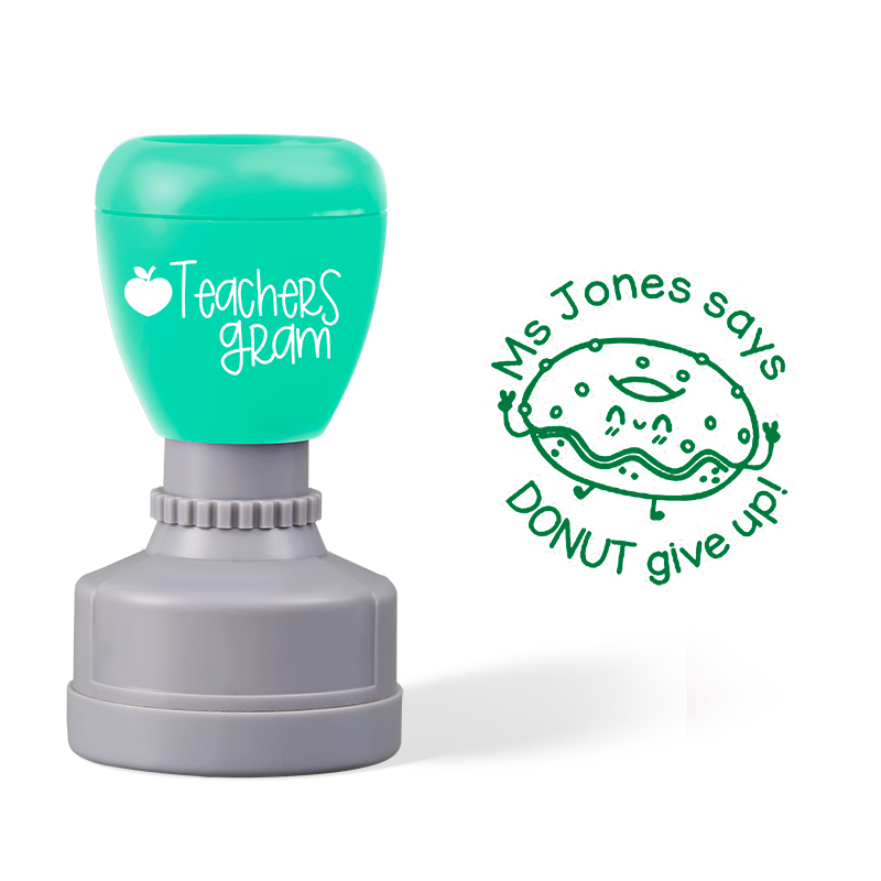 Personalized Donut Give Up Teacher Stamp