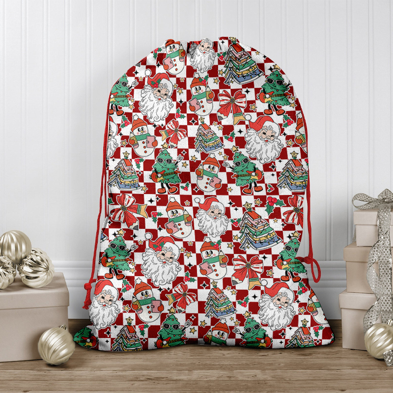 Santa Claus Christmas Tree Snowman Teacher Present Gift Bag