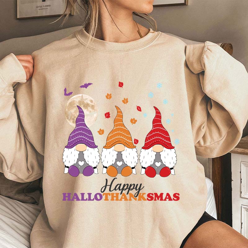 Happy Hallothanksmas Teacher Sweatshirt