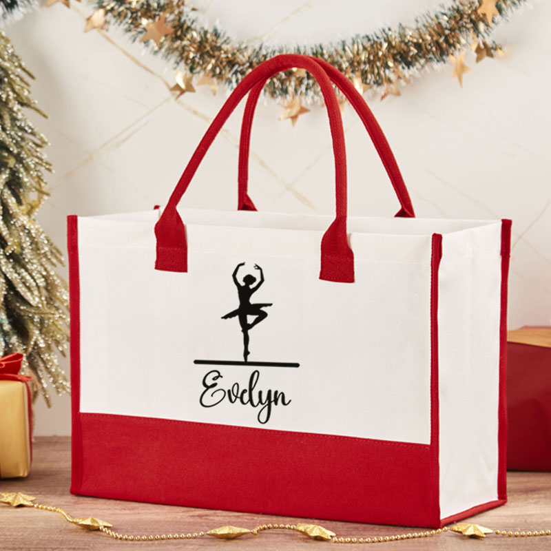 Personalized Ballet Dance Teacher Cotton Tote Bag