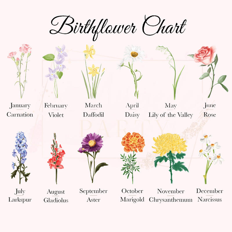 Personalized Birth Flower Teacher Bookmark