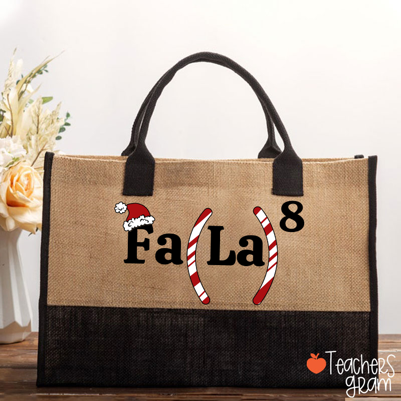 Fala Fun Numbers Christmas Teacher Cotton Tote Bag
