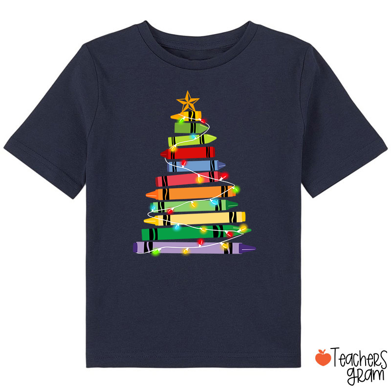 Crayons Tree Colored Lights Class T-Shirt