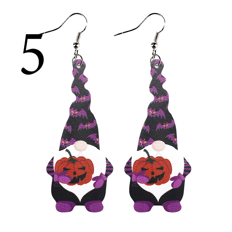 Halloween Thanksgiving Dwarf Leather Earrings