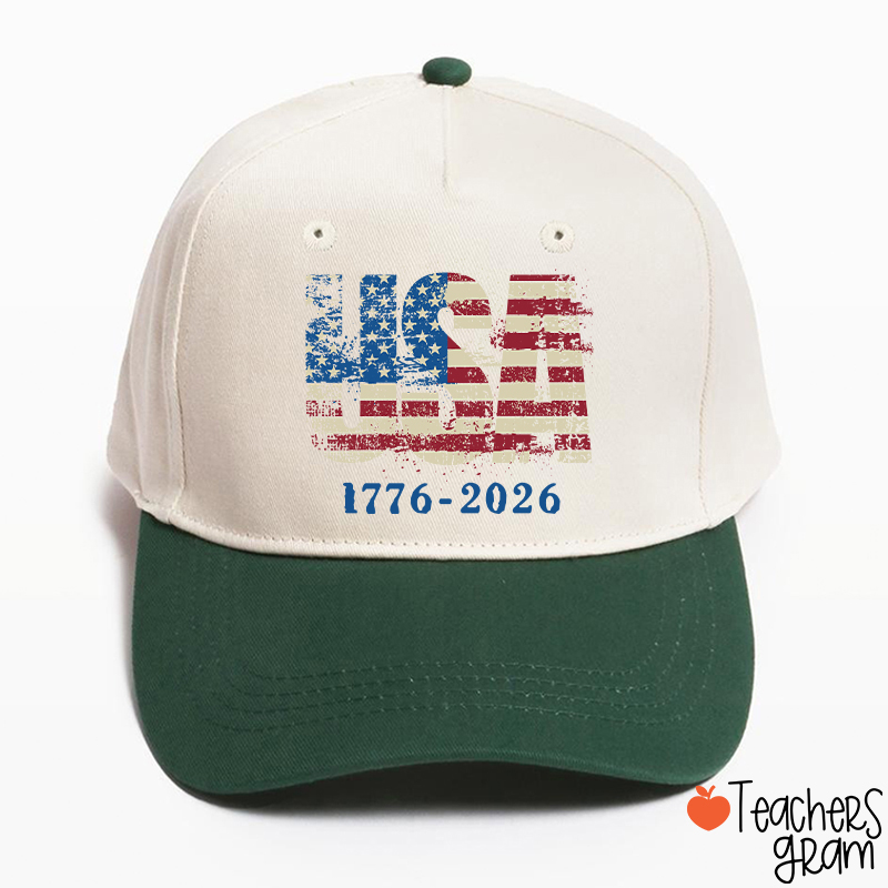 USA 1776-2026 Teacher Baseball Cap