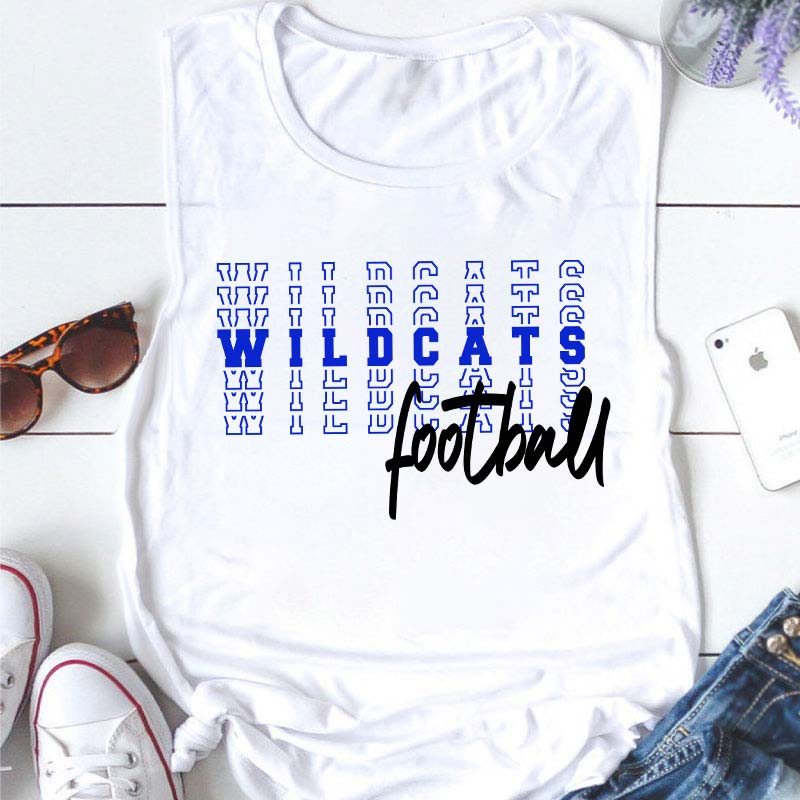 Personalized Mascot Text Stacking Teacher Tank Top