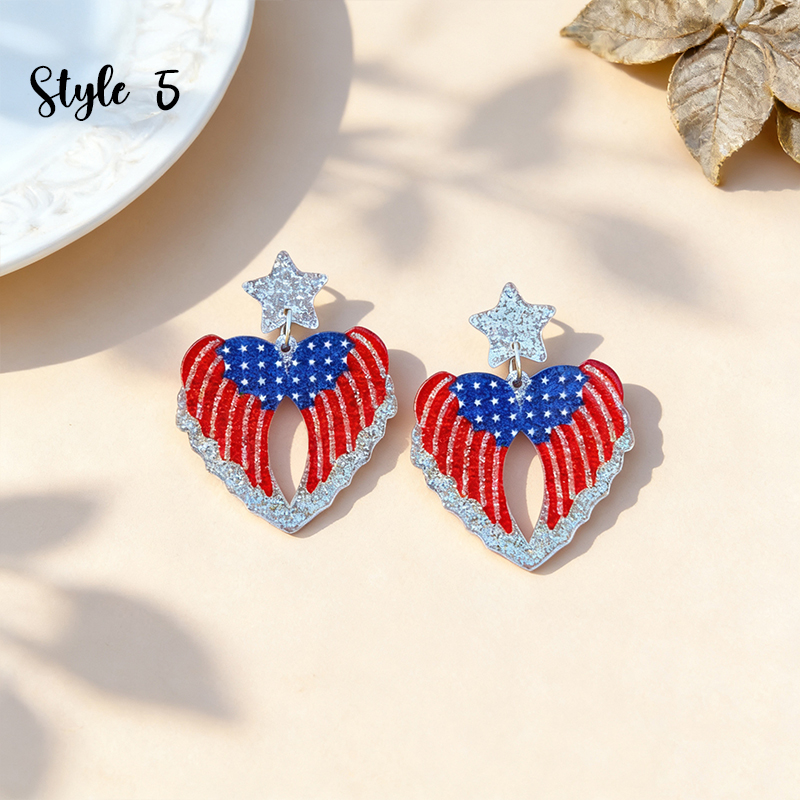American Independence Day Teacher Acrylic Earrings