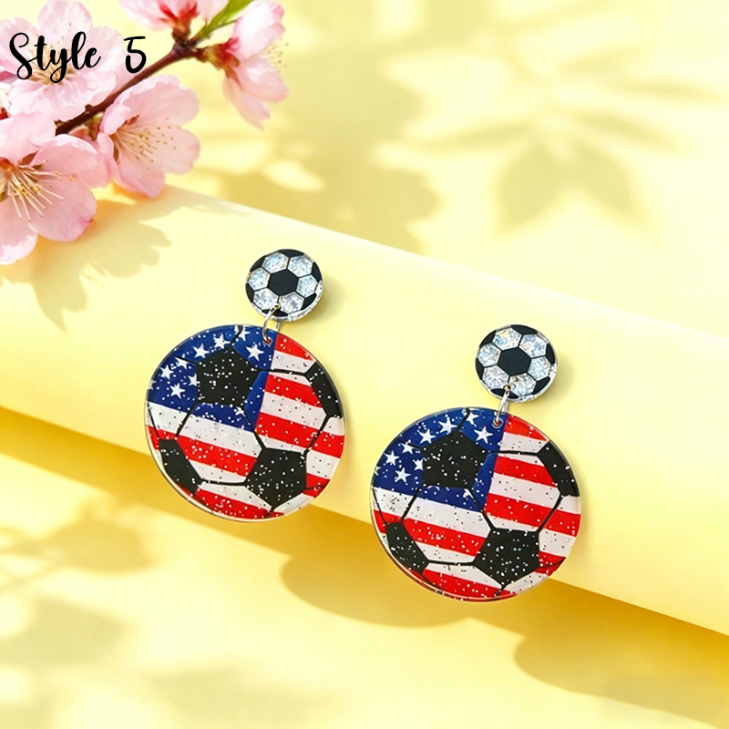 Soccer Lover Teacher Acrylic Earrings
