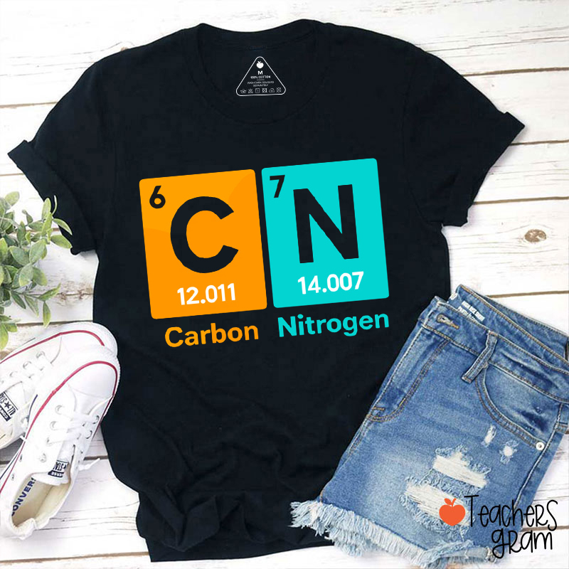 Carbon Nitrogen 67 Meme Funny Science Teacher T-Shirt