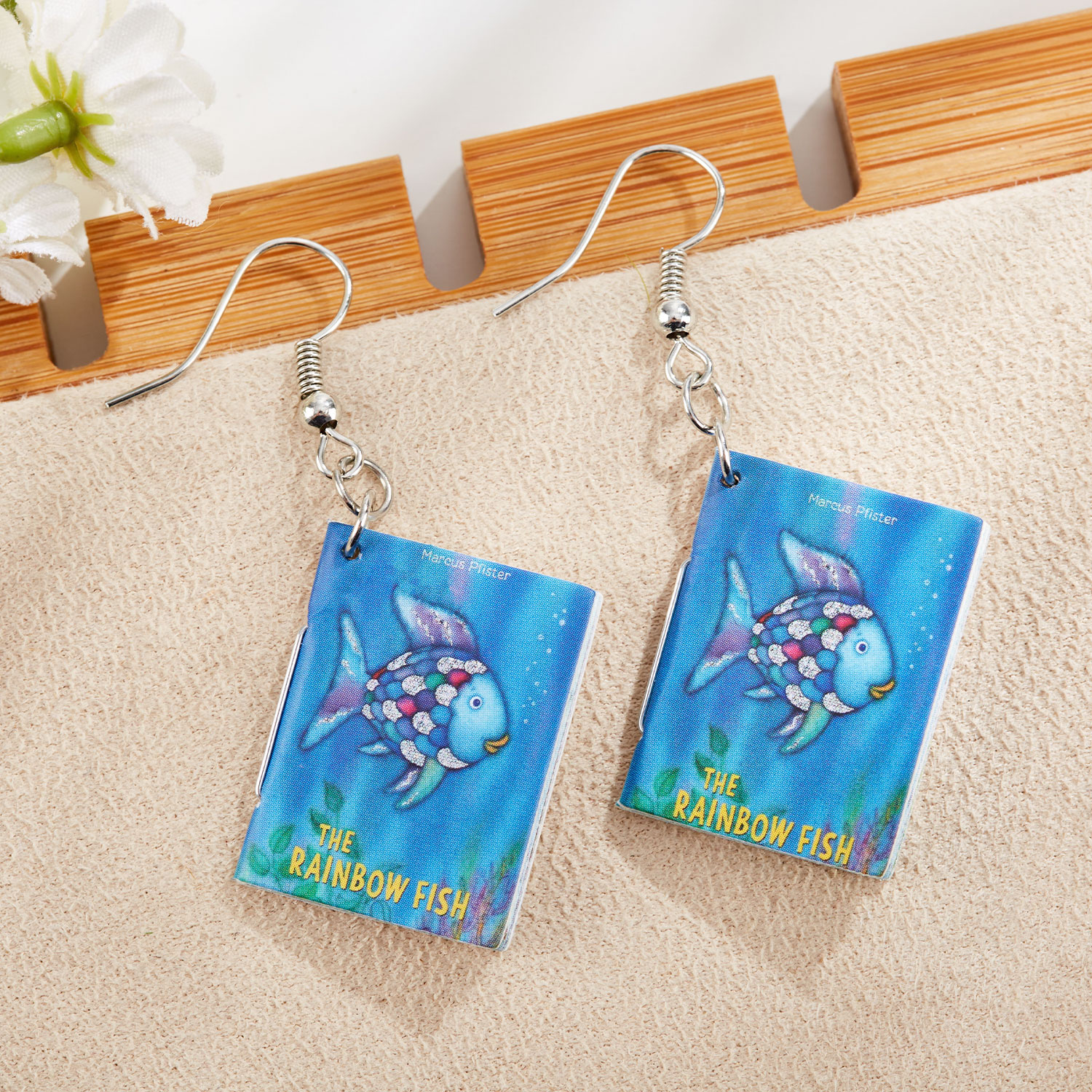 The Rainbow Fish Teacher Book Earrings