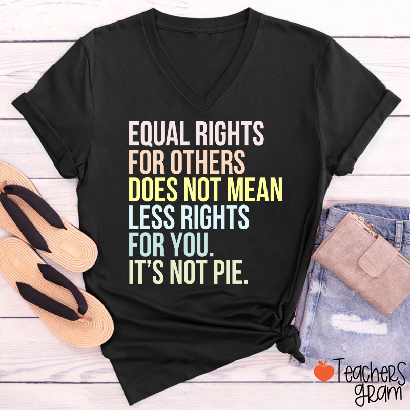 Equal Rights For Others Does Not Mean Less Rights For You Teacher Female V-Neck T-Shirt