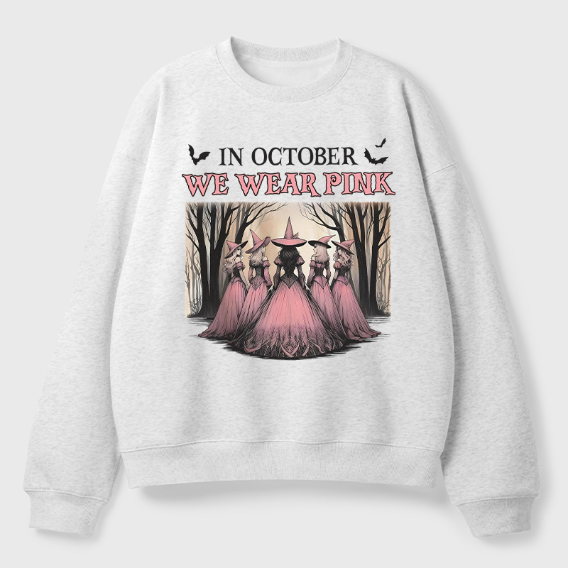 October Pink Witches Teacher Fleece Sweatshirt