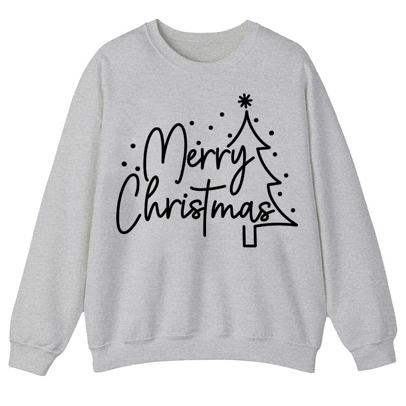 Merry Christmas Simple Christmas Teacher Sweatshirt