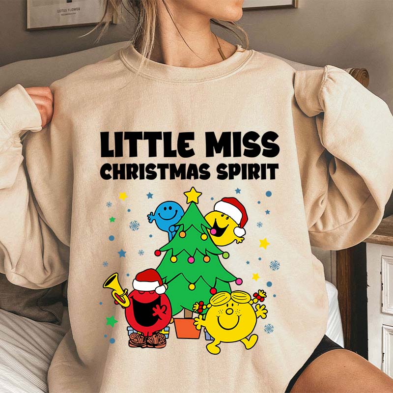 Little Miss Christmas Spirit Teacher Sweatshirt