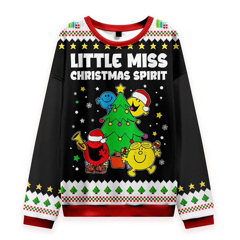 Cute Miss Christmas Spirit Teacher Knit Sweatshirt