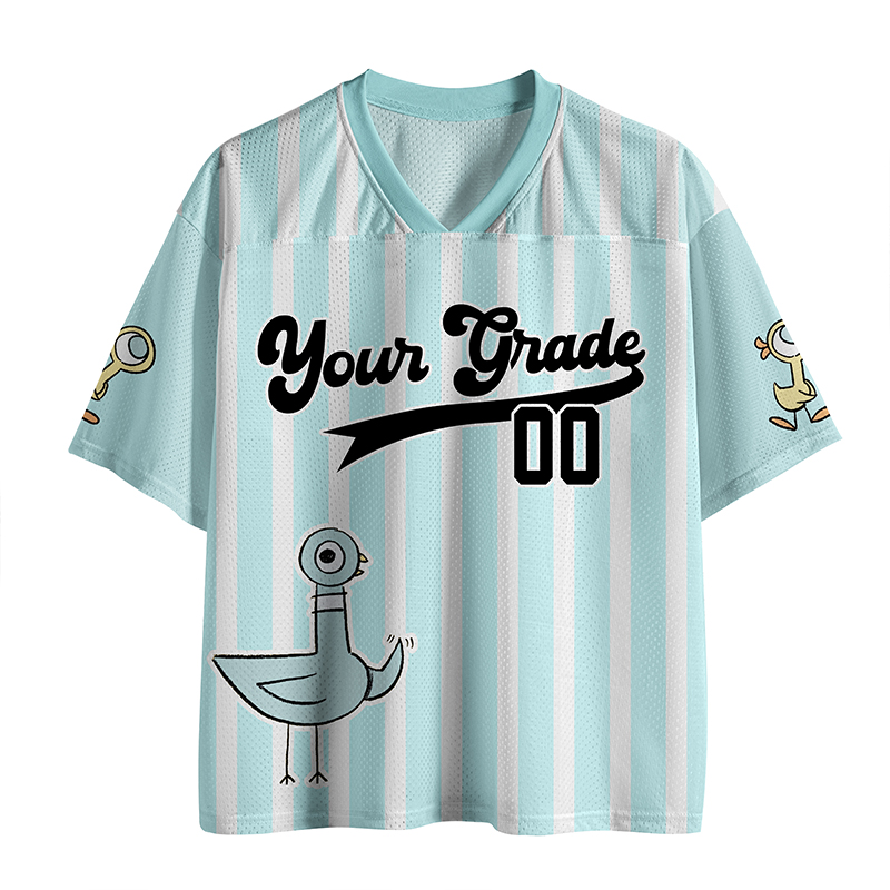 Personalized Grade And Name The Pigeon Teacher Mesh Jersey