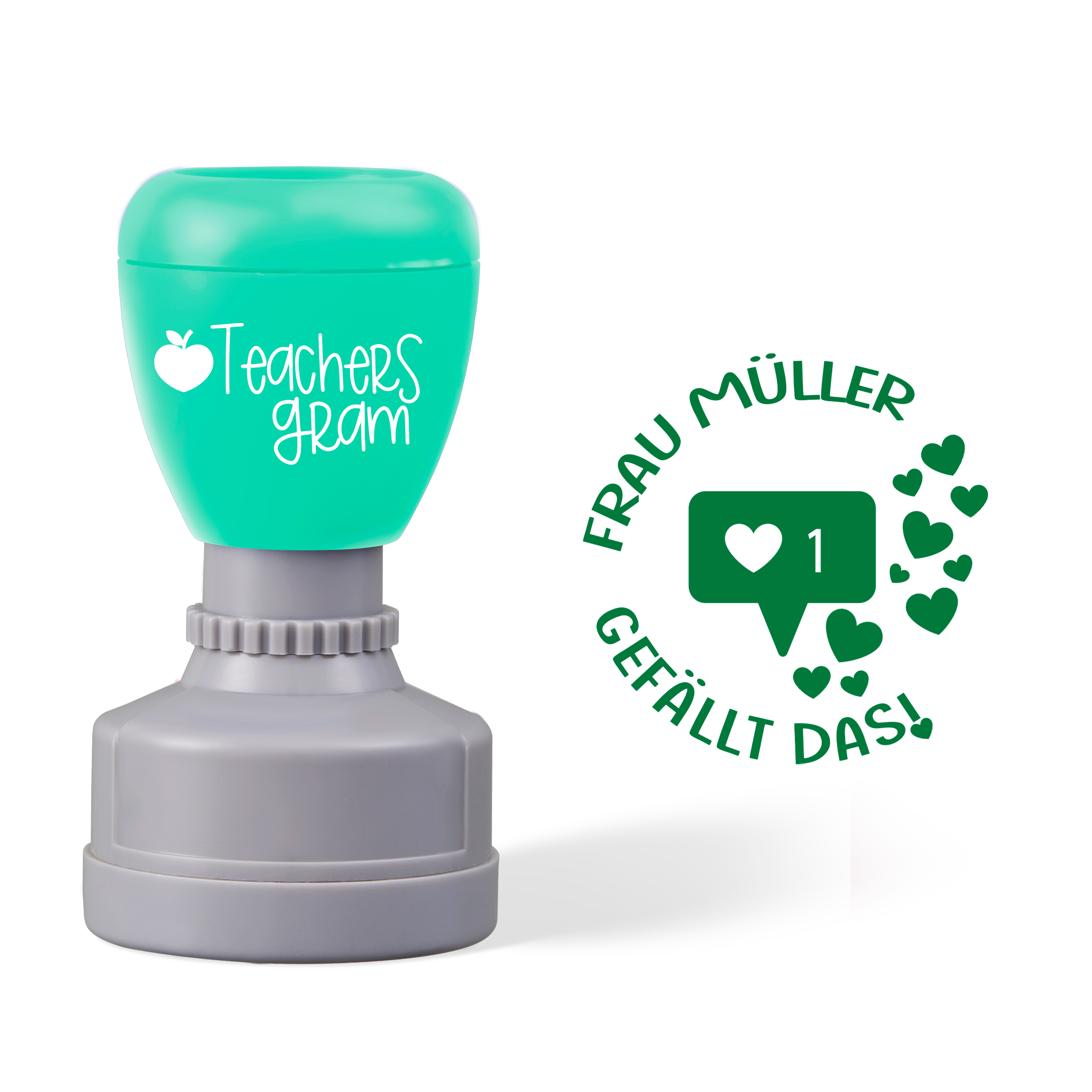 Personalized Name Gefällt Das German Teacher Stamp