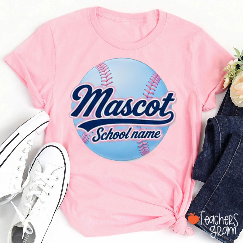 Personalized Mascot And School Name Teacher T-Shirt