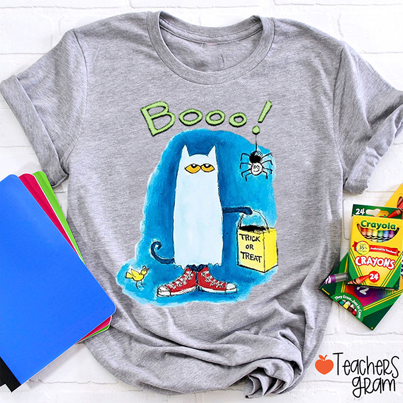 Booo Trick Or Treat Teacher T-Shirt