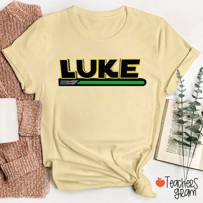 Personalized Name And Color Star Teacher T-Shirt