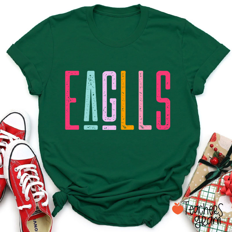 Personalized Mascot School Pride Comfortable Colors Teacher T-Shirt