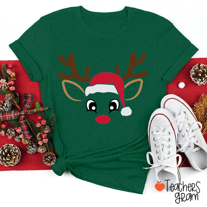 Personalized Funny Reindeer Teacher T-Shirt