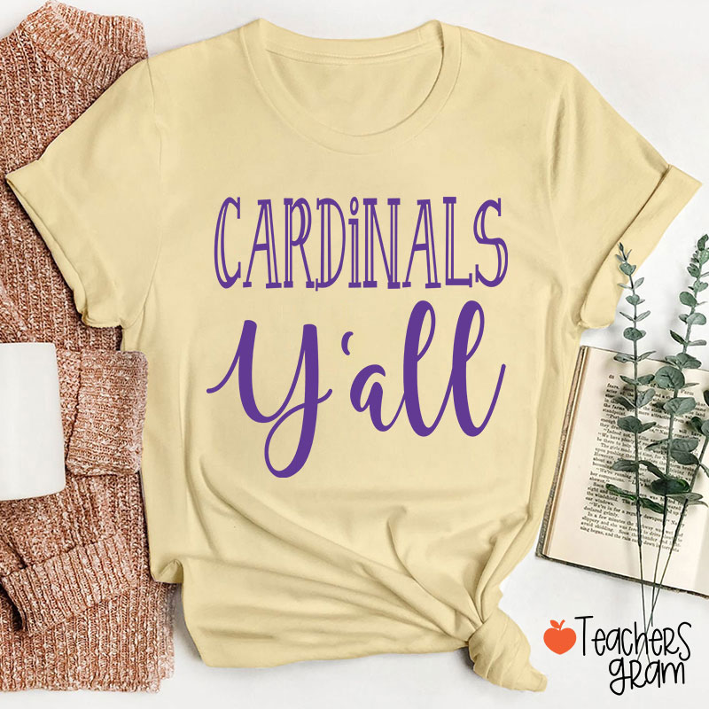 Personalized Mascot Y'all School Spirit Teacher T-Shirt