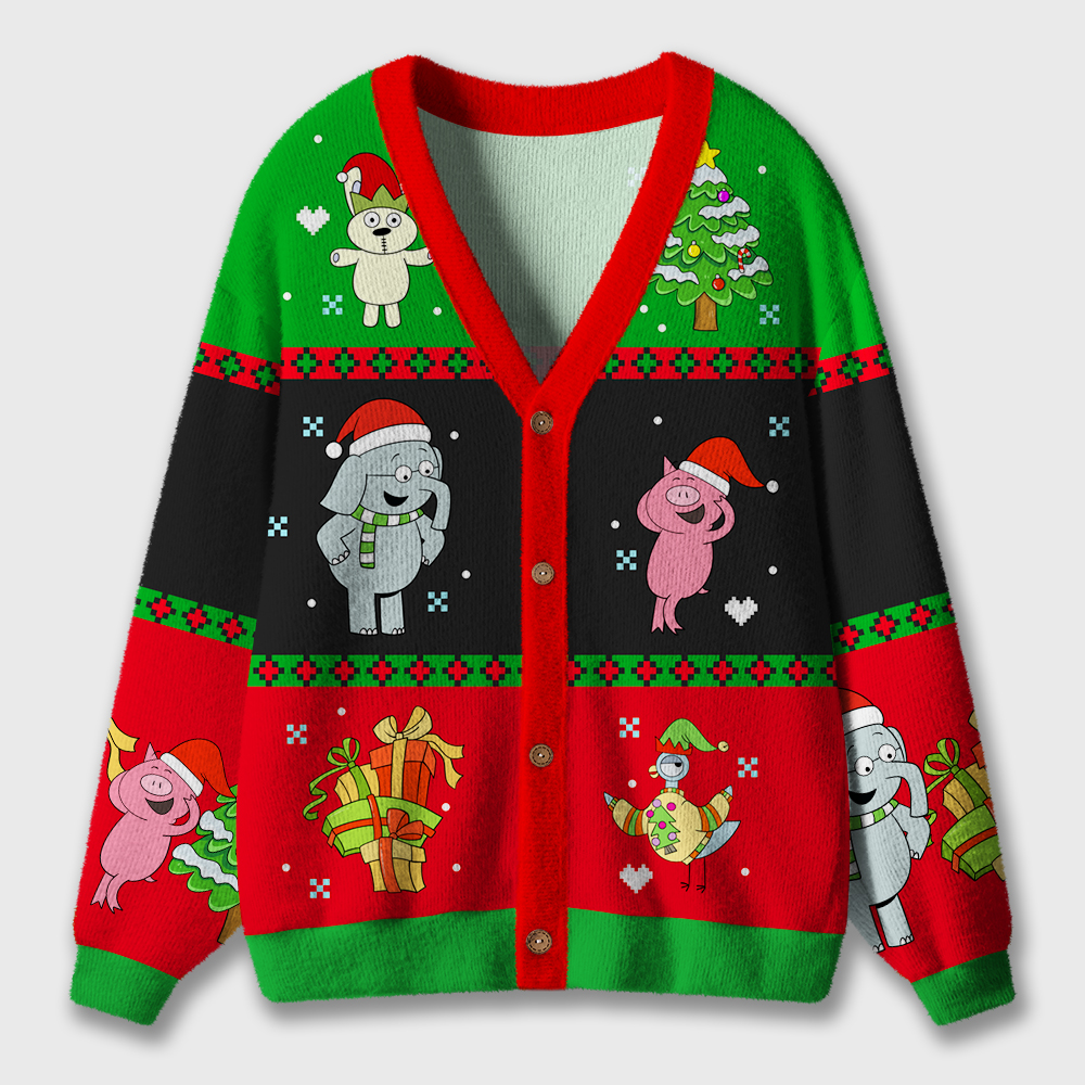 Having Fun With My Friends Christmas Teacher Ugly Cardigan Sweaters