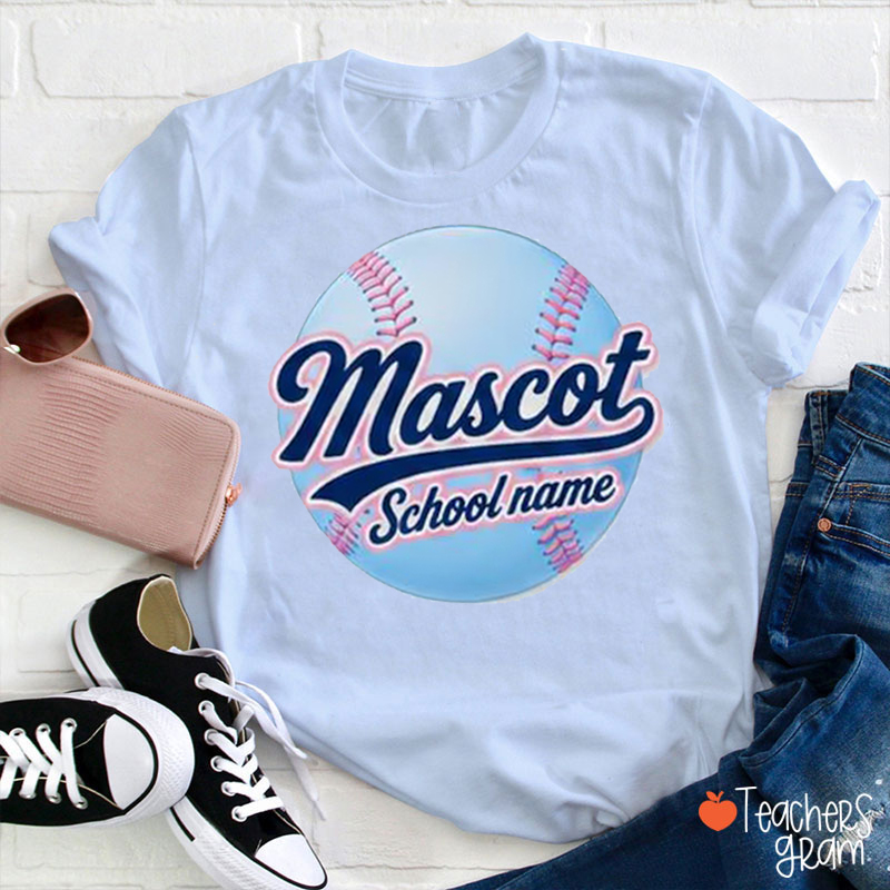 Personalized Mascot And School Name Teacher T-Shirt