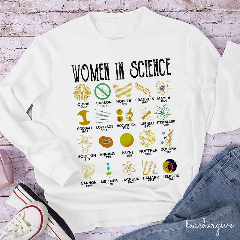 Smart Women In Science Teacher Long Sleeve T-Shirt