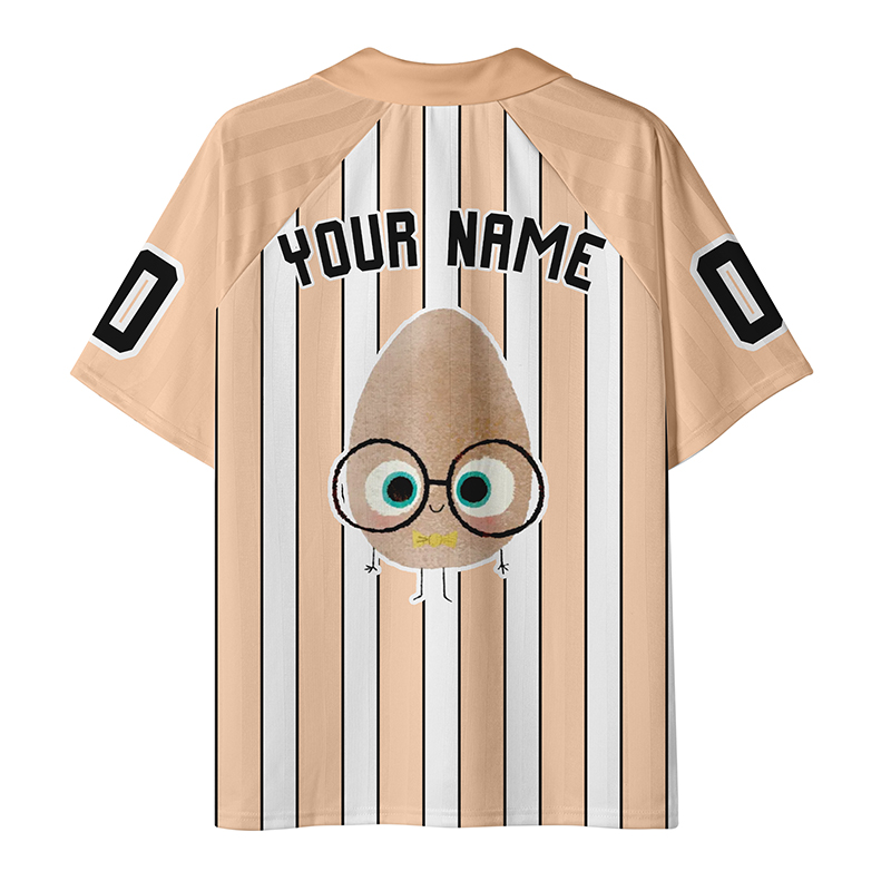Personalizd Cartoon Little Egg Teacher Collar Jersey
