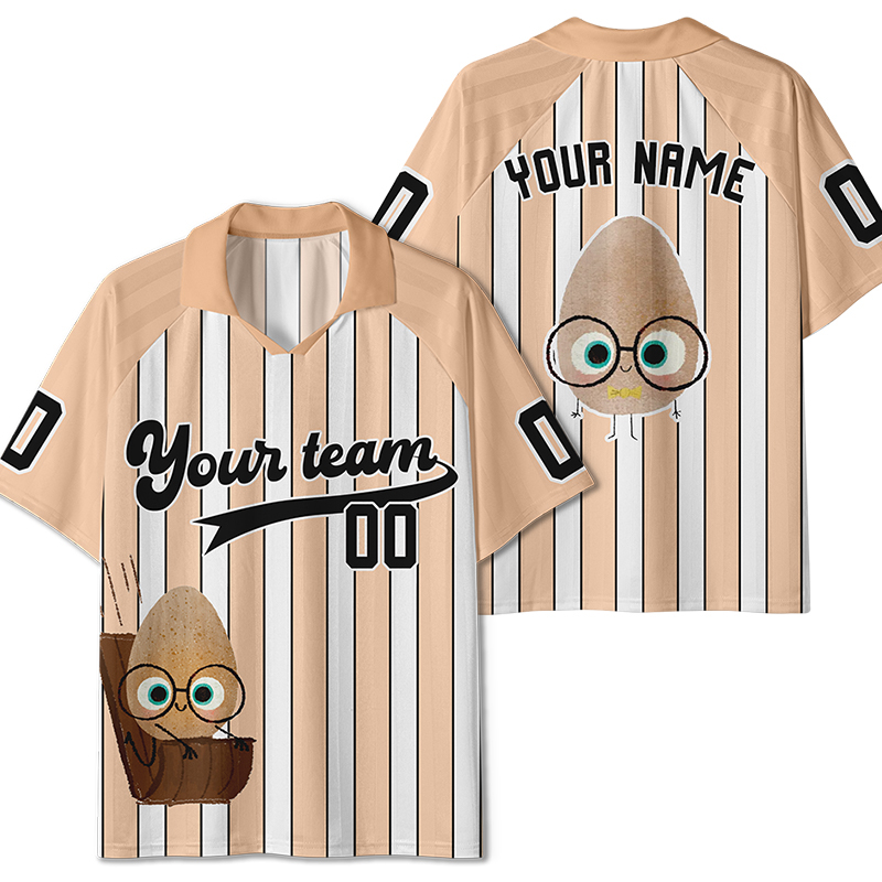 Personalizd Cartoon Little Egg Teacher Collar Jersey