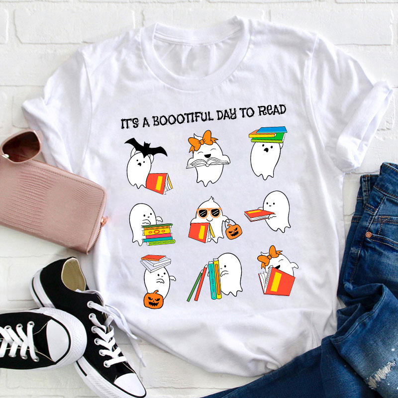 It's A Boootiful Day To Read Teacher T-Shirt