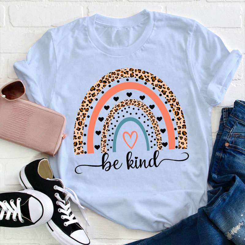 Be Kind Rainbow Teacher T-Shirt